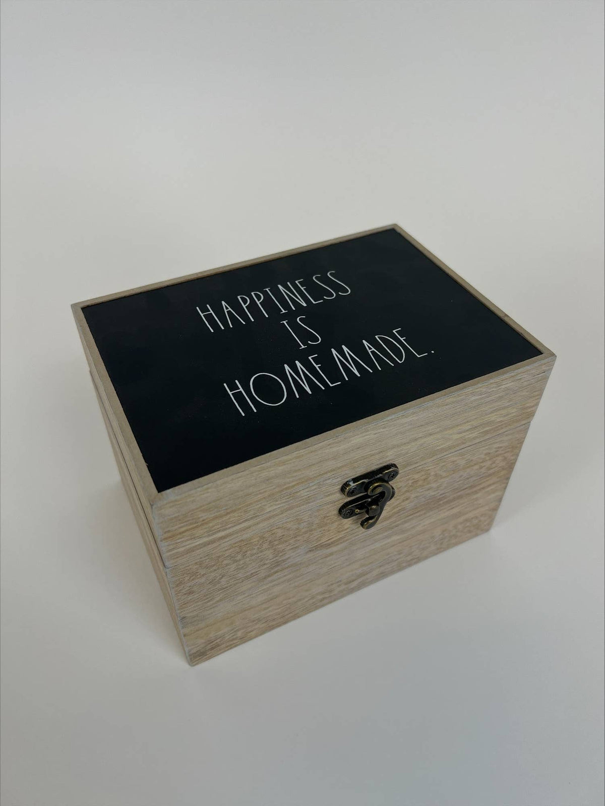Happiness Is Homemade Wooden Recipe Box