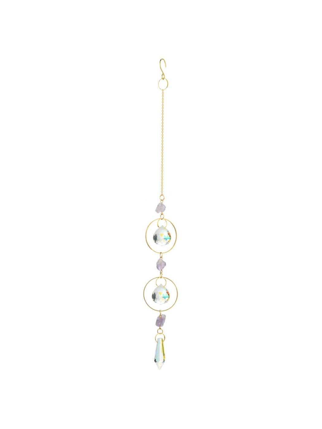 Amethyst Rain Crystal Wind Chime