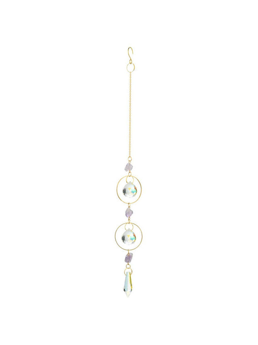 Amethyst Rain Crystal Wind Chime
