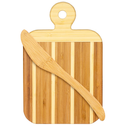 Striped Bamboo Paddle Board & Spreader Set