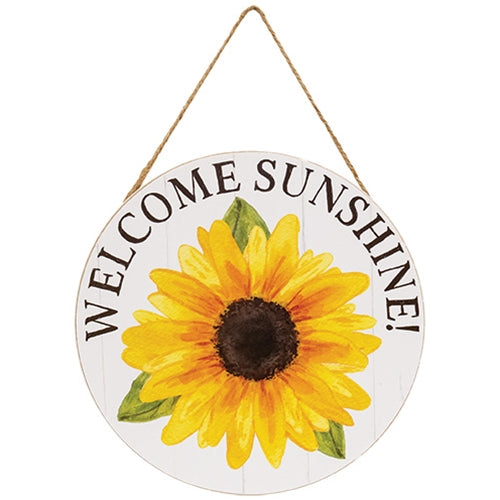 Sunny Day Round Sunflower Sign