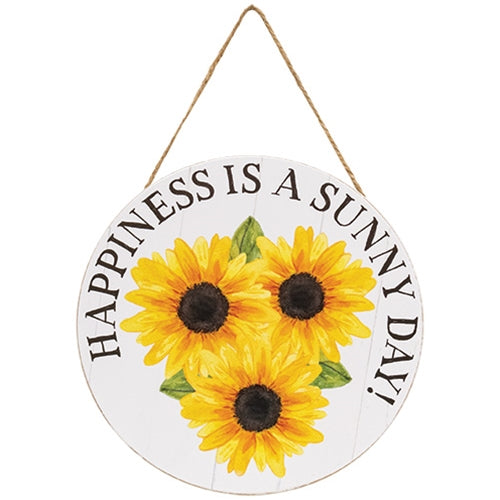 Sunny Day Round Sunflower Sign