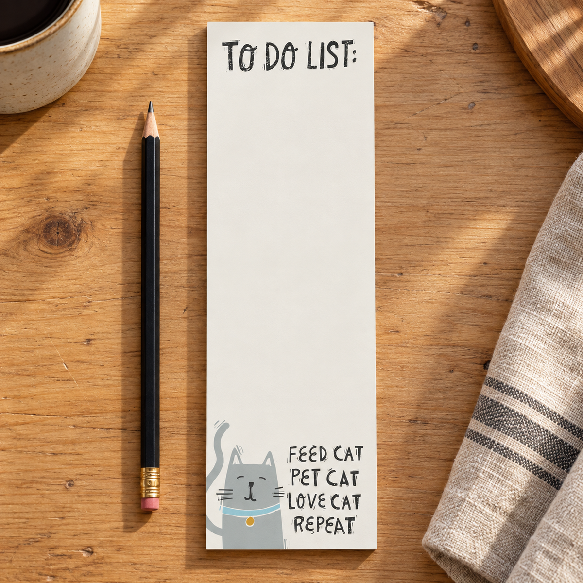Cat To Do List Magnetic List Pad