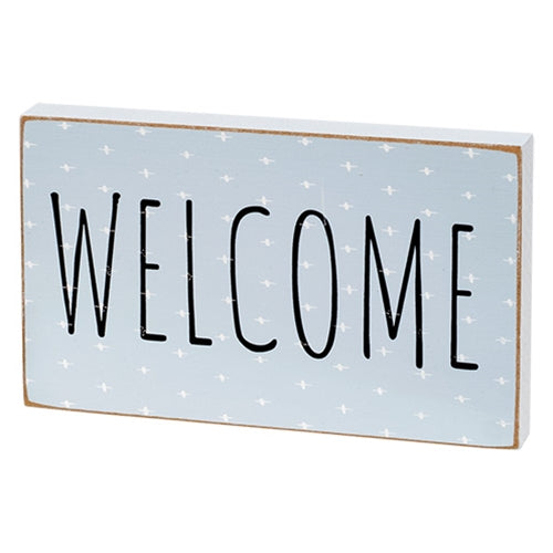 Welcome & Daisy Wooden Blocks Set