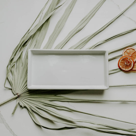 Simply White Stoneware Tray